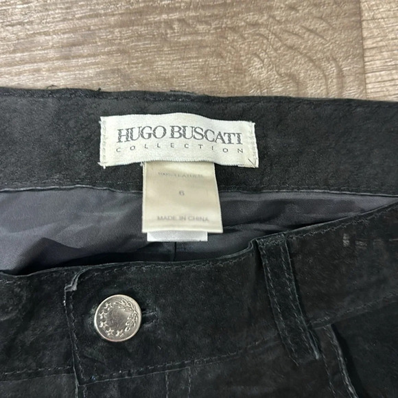 Hugo buscati 💯 leather pants‎ w button closure NWOT - Picture 3 of 5